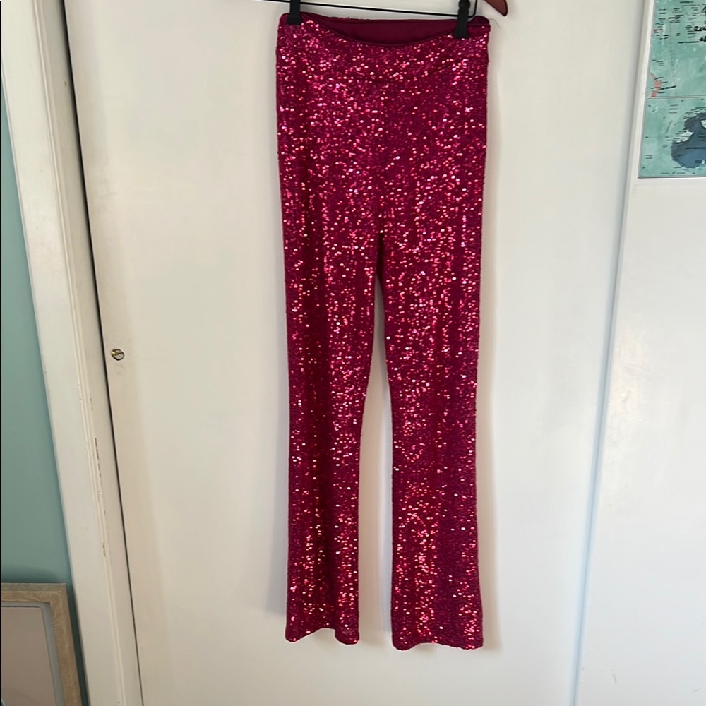 Rachel Zoe Fuchsia Sequin pants